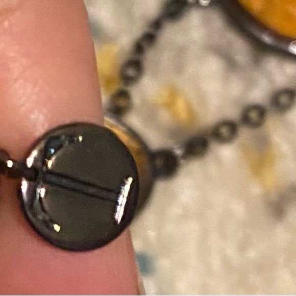 Talbots Earth Tone Layered Statement Gun Metal Bronze Necklace - Picture 4 of 5